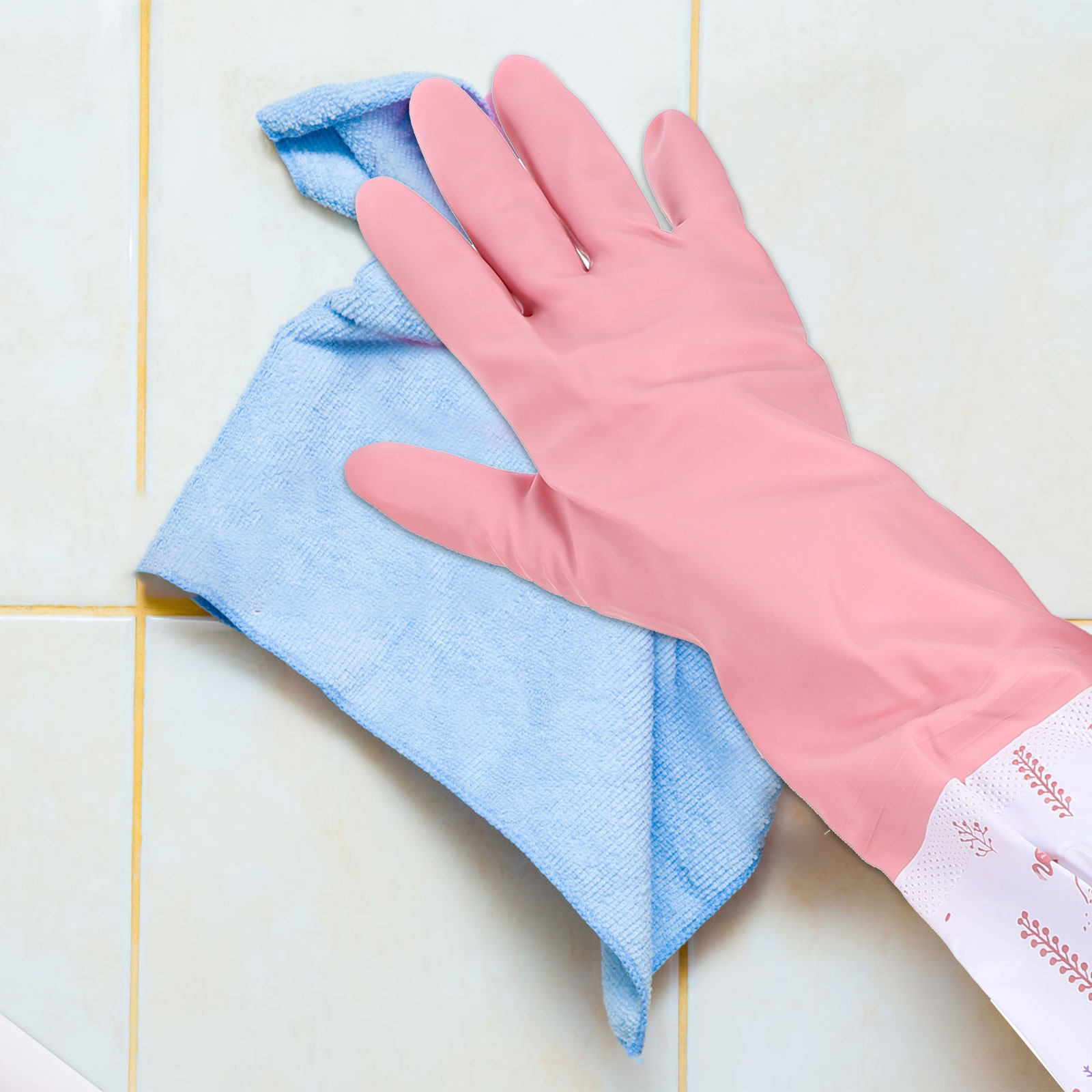 Dish Glove Rubber - 2 пары перчаток для уборки, водонепроницаемые,